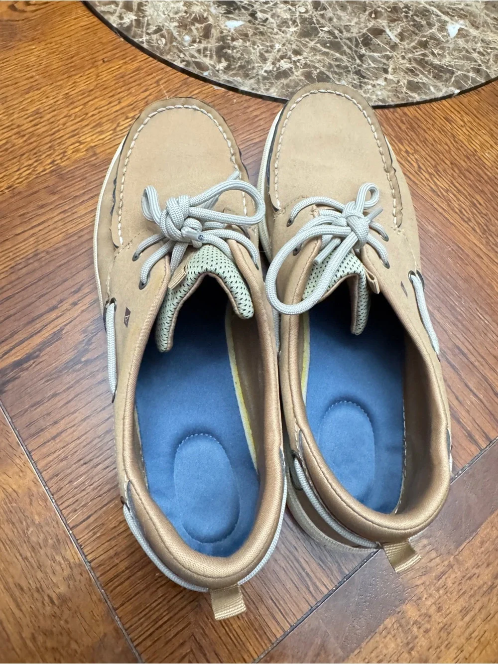 Sperry Men's Tan and Cream Boat Shoes 7M